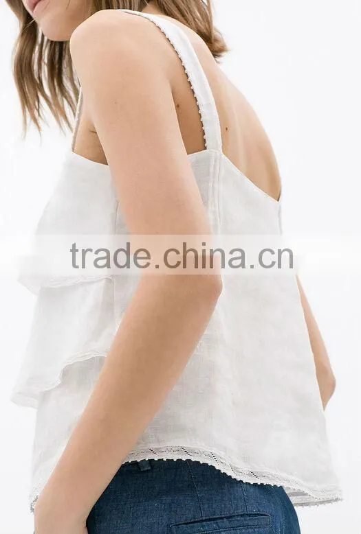 The new style laminated loose flax lace ladies clothing