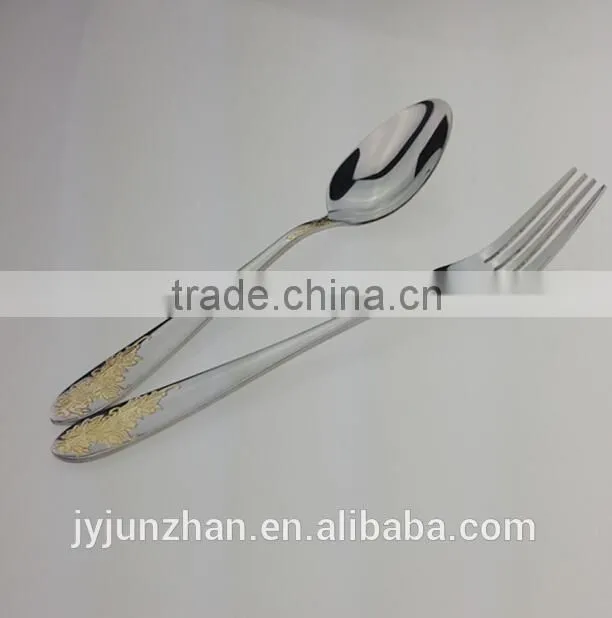 Gold plated fork with stainless steel 430 material and low price-direct factory sell