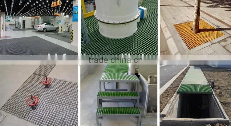 FRP Grating Heavy Duty FRP Molded Grating Plastic Floor Drain