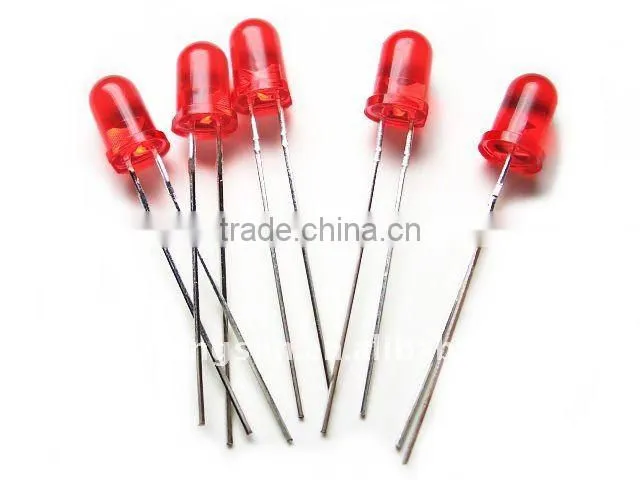 5mm round water clear led diode through hole