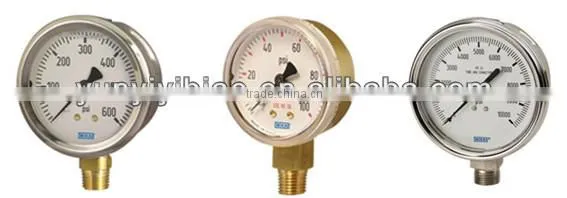acid-resistant water pump pressure gauge