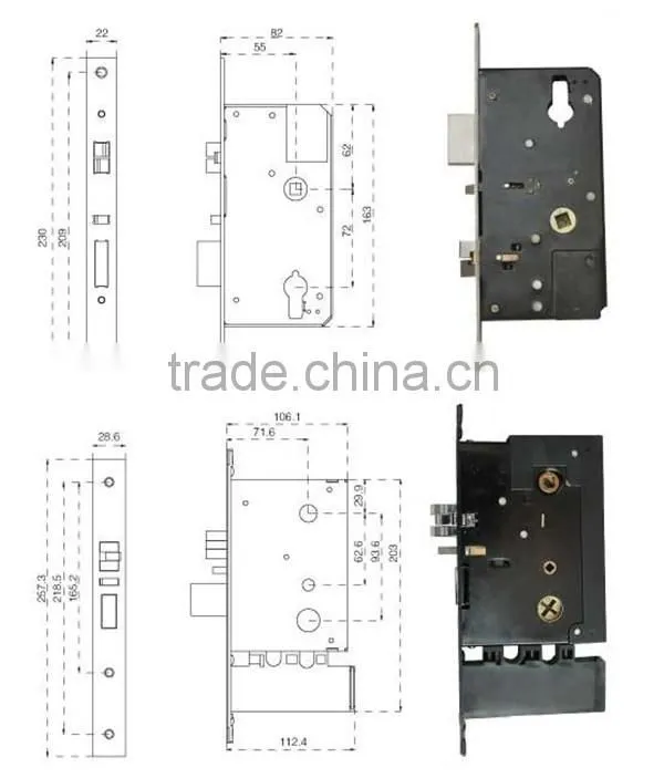 Classic Motor Mortise RF Card Malaysia Hotel Door Lock