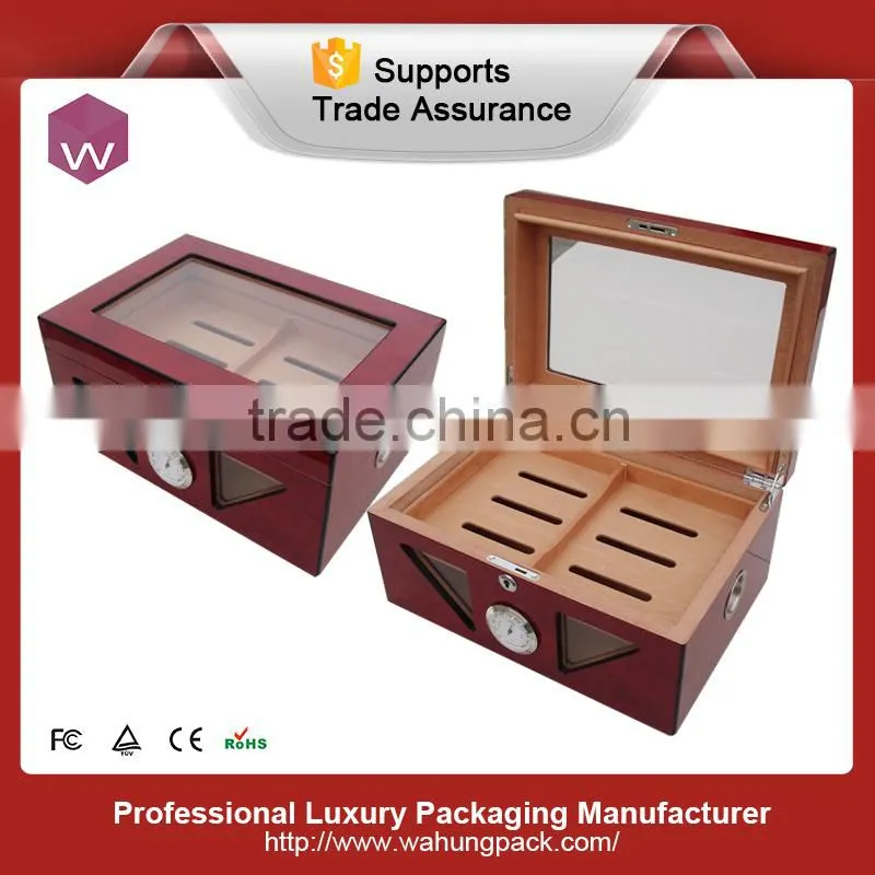 High quality wooden cigar humidor box manufacturer(WH-3846-ML)