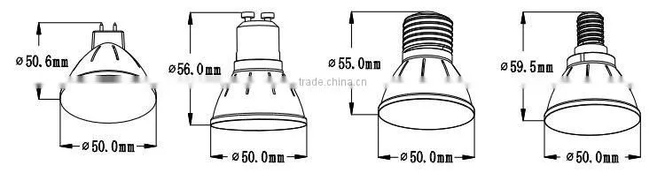 Lowest price!!! Hot selling 5W MR16/GU10/E27/E14 small SMD led spot light for commercial lighting