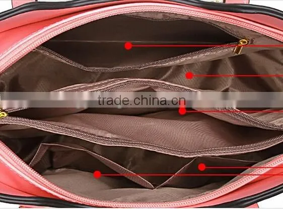 Fancy ladies multicolor pu handbags