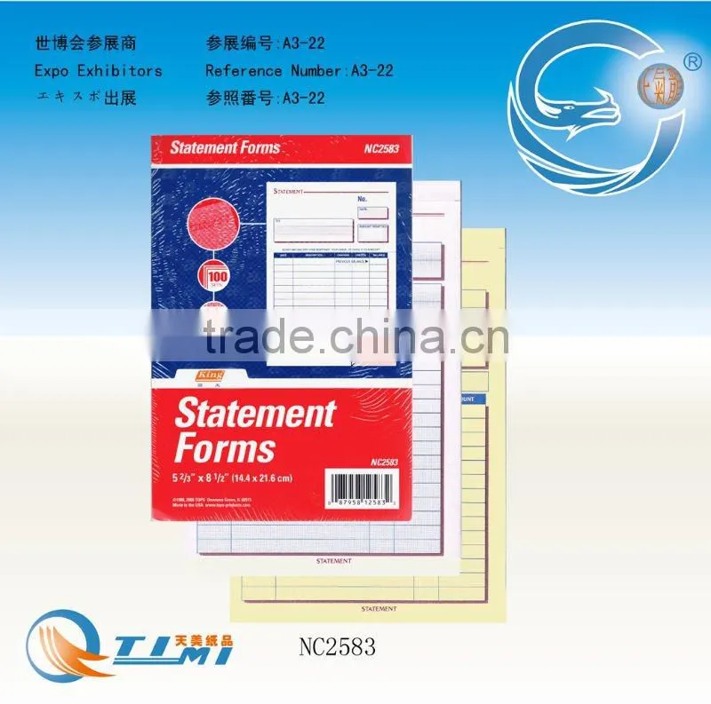 Statemant book business forms Sales Order Book Job Work Order Book