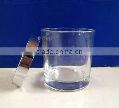 wholesale 700ml votive glass candle tealight jar holder with lid