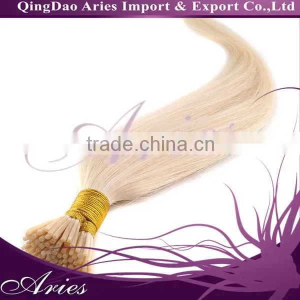 Indian Human Micro Loop Ring Hair Extensions natural blonde 4A Grade tangle free Micro Bead Hair Extensions
