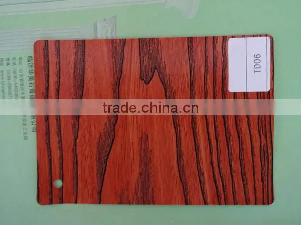 wood grain type pvc film for wood floor