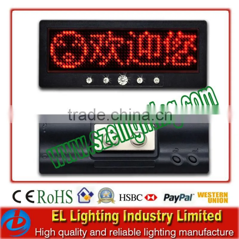 Led portable badge ,led display programmable badge