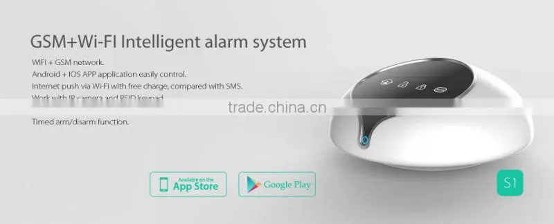 Complete app control WIFI wireless alarm system,smart zone attribution for sensors setting,learn/delete sensors via app