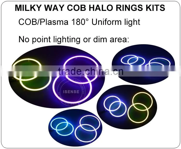 Hot selling plasma cob rgb color led angel eyes for bmw e60 color changing drl daytime driving light fog light