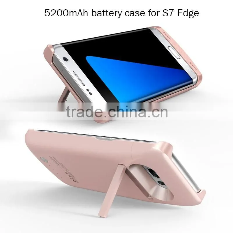 Mobile phone shell power bank 5200mah battery case for S7 edge capacity 5200mah power bank