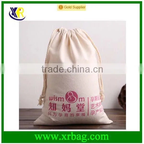 Custom promotional cotton drawstring grocery backpack bags