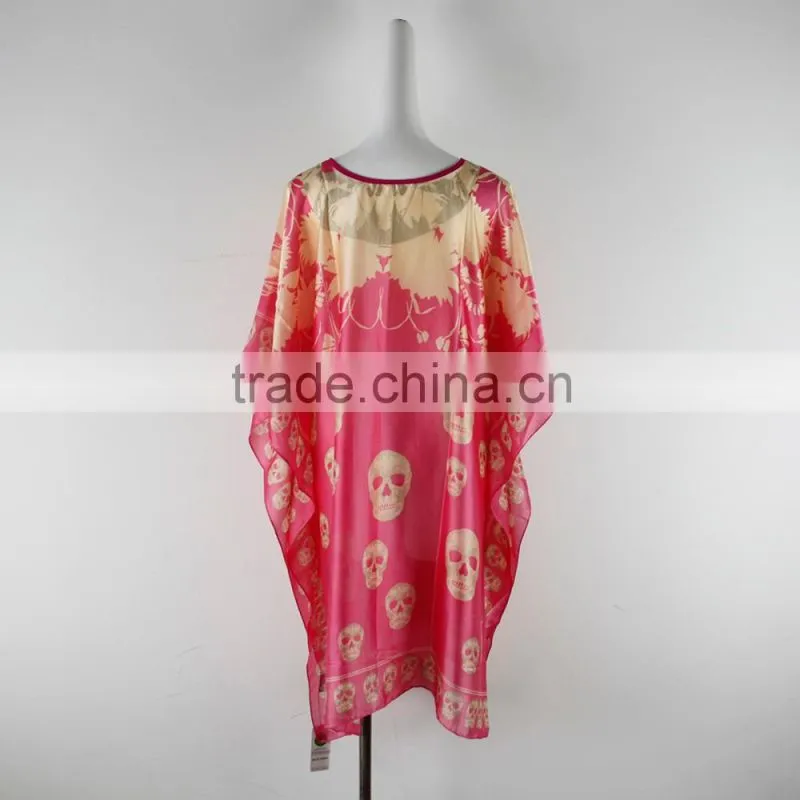 Summer Women Short Bat Sleeve Round Neck Print 2016 Blusa Dress Pullover Blouse