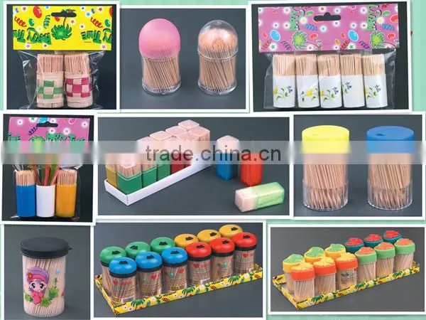Plastic jar bamboo toothpick