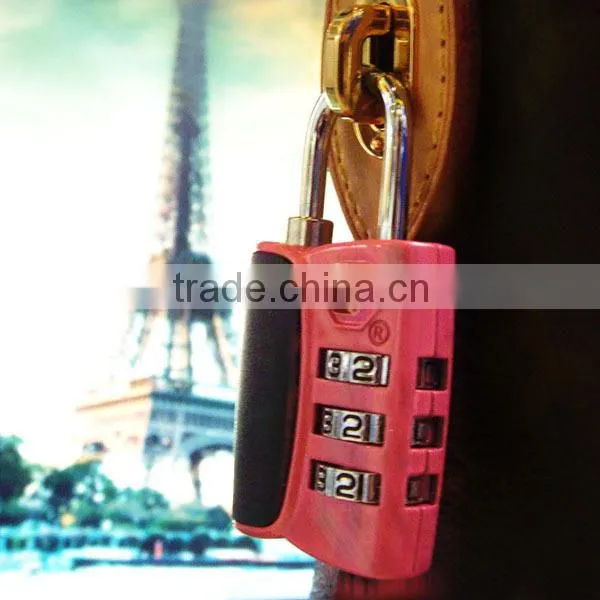 New design tsa lock/ 3 digital combination padlock/ luggage lock TSA-12068