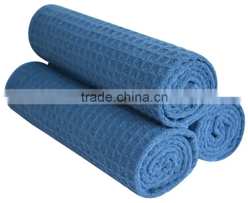 Sinland Microfiber Waffle Weave Kitchen Towels Dish Cloth 16inch X 24inch Navy Blue