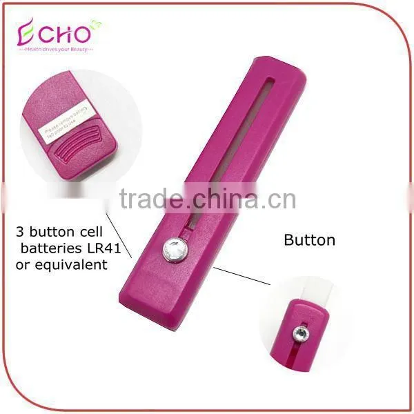 Hot Pink LED Light-up Glass Nail File