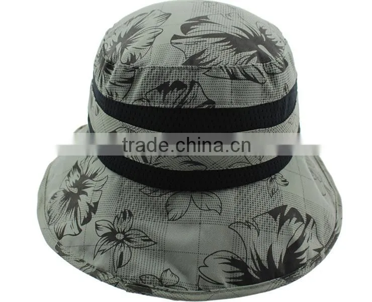 country style two tape custom printed bucket hat wholesales