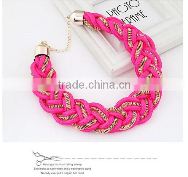 Jewelry Alibaba China Top Sale Latest Korean Fashion All-match Exquisite Alloy Fluorescence Rope Chain Necklace in Stock