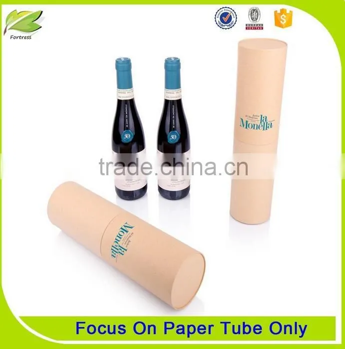 High quality paper round tube wine gift box
