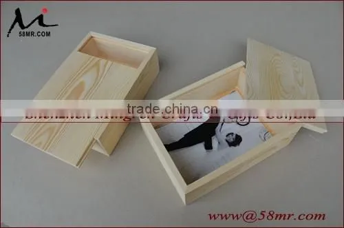 Wood Photo Storage Gift Box with USB Box