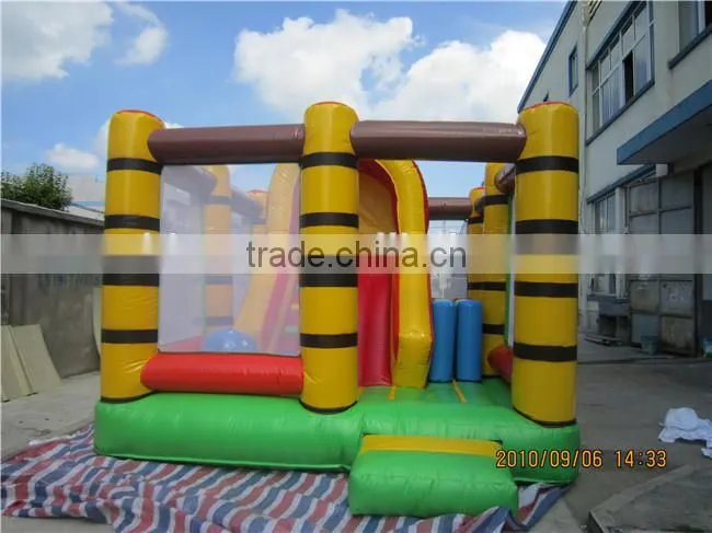 Popular inflatable children bounce house with slide inside/new design bounce house