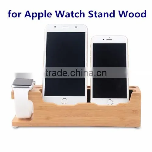 2016 Charging Stand for Apple Watch and for iPhone, for Apple Watch Holder Wood Multifunctional