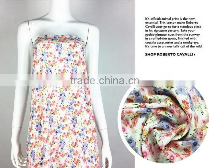 30s rayon flower printing fabric for dress