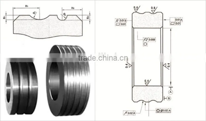 Sintered carbide guide roller, T.C. guide roller for wire rods