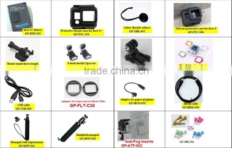 Telesin Professional Protective Side Frame w/ Screws accessories gopro for GOPRO HERO3
