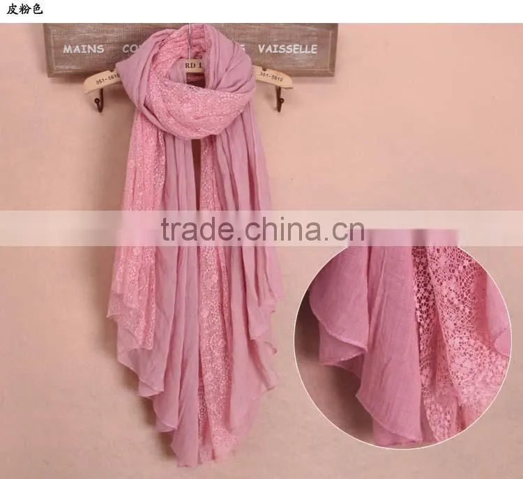 Fashion Scarf Factory China,100% Cotton Pashmina Scarf,Custom Scarf Shawl
