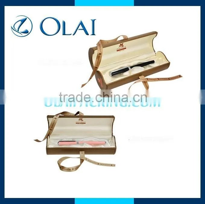 Faux Brown Leather Storage Boxes