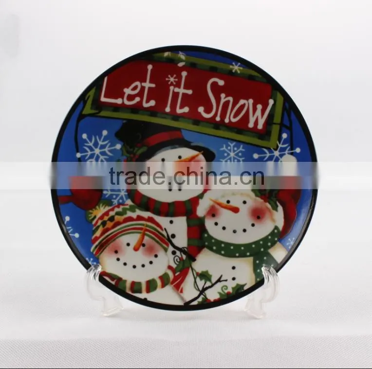 Factory wholesale antique chinese christmas item porcelain plate