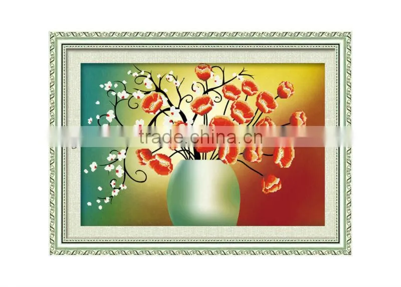 5D Flower cross stitch sets for DIY Home decoration with CXC thread and Aida fabric