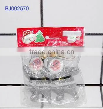 Small Christmas gift cheap decorative items small hanging silver santa claus