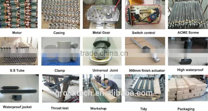 36'' linear actuator for solar panel tracking with single axial