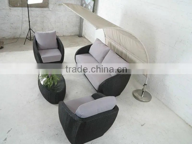 2015 outdoor rattan sofa set confortable cushion fashion design