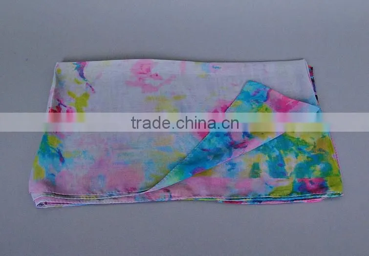 Scarf China Wholesale women fashion flowers Pattern scaves Chiffon silk 160*50 scarves pashmina shawls