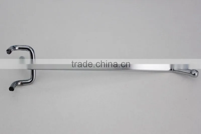 Supermarket display perforated metal hook