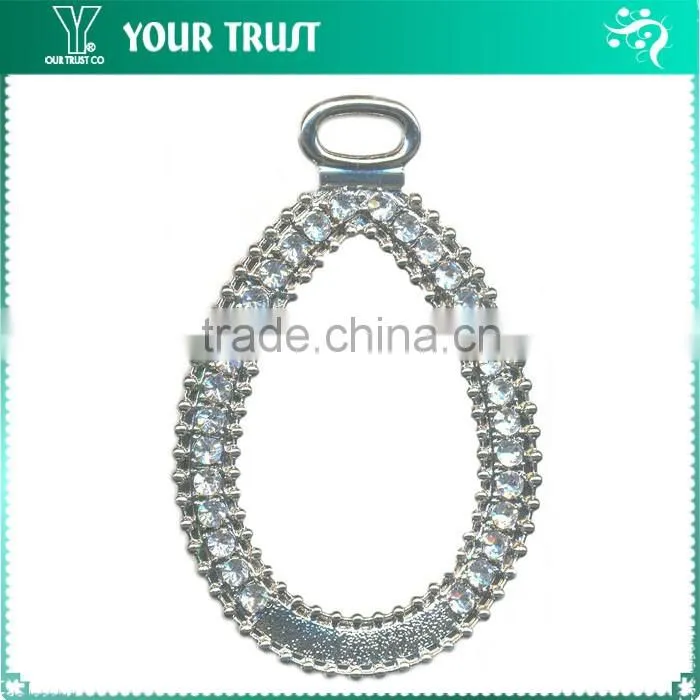 3MM Clear Cystal Rhinestone 8 Shape Rhodium Metal Belt Buckle