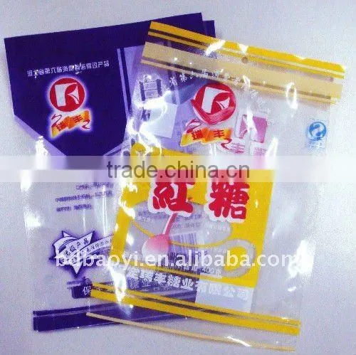 PET/LDPE laminated three side sealing sugar plastic packaging bag (alibaba China)