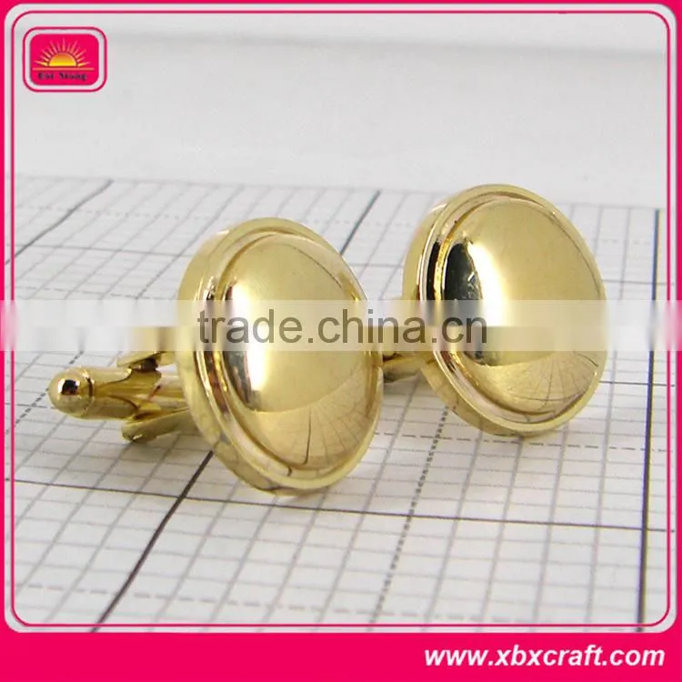 Nice-looking fashion & promotional metal 925 gold cuff links
