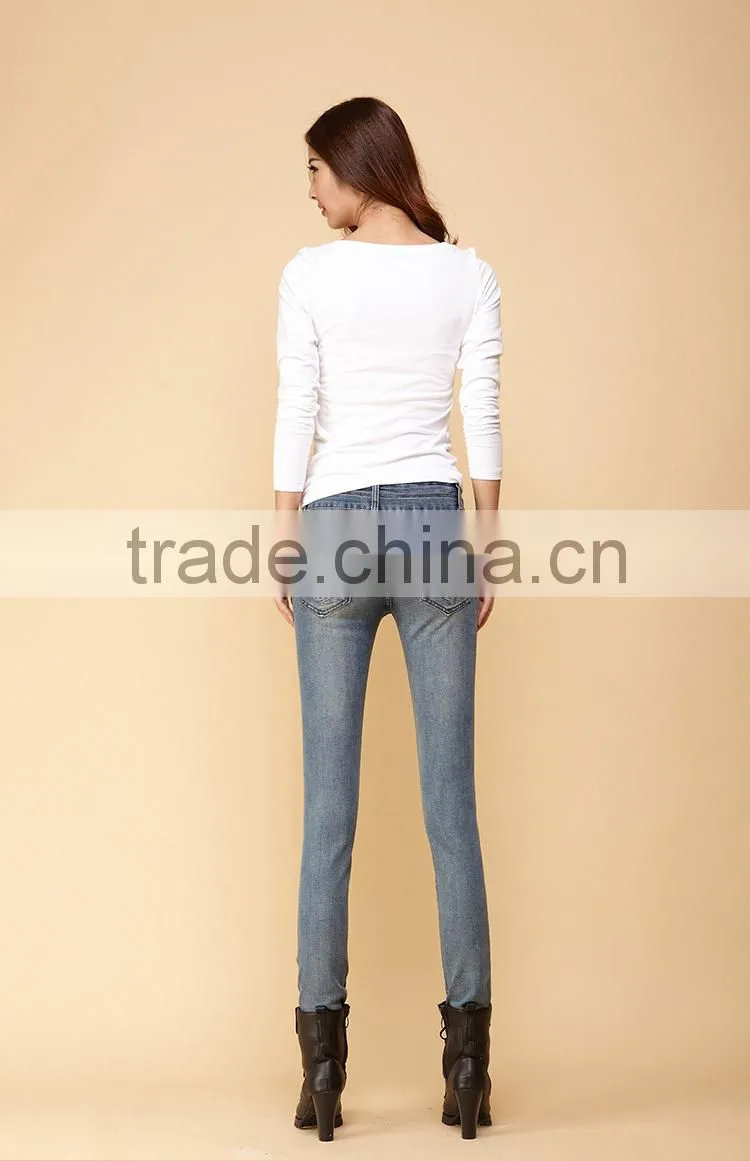 Hot-selling elegant autumn high quality women denim pants