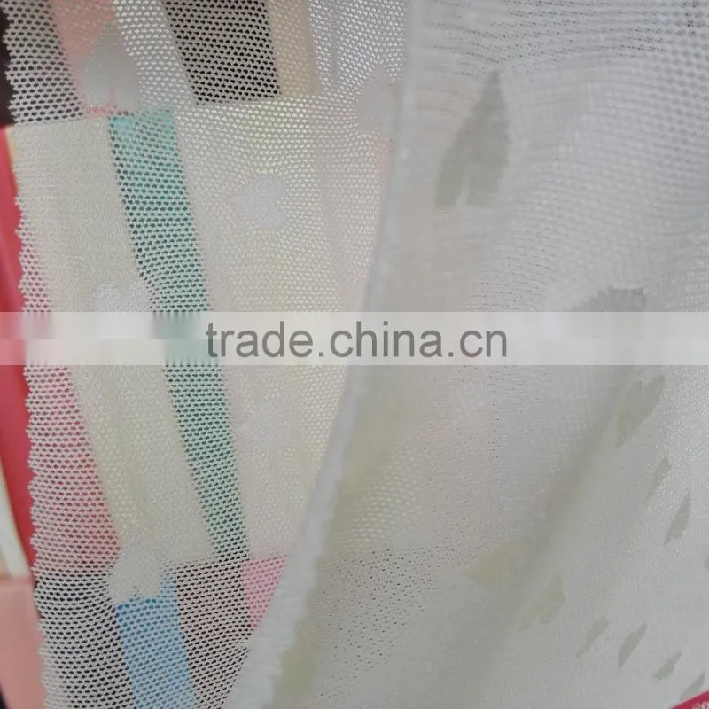 Factory new design 87/13 nylon spandex heart shape patern jacquard mesh fabric, garments jacquard mesh fabric