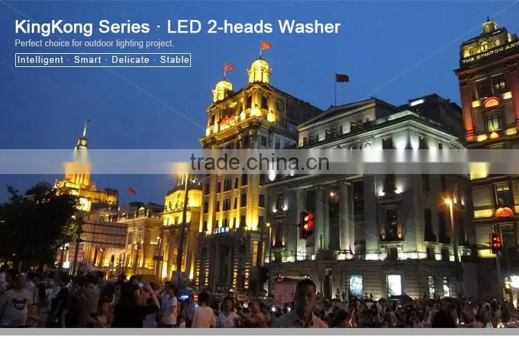 DMX control full color IP65 IP rating led 2-head washer