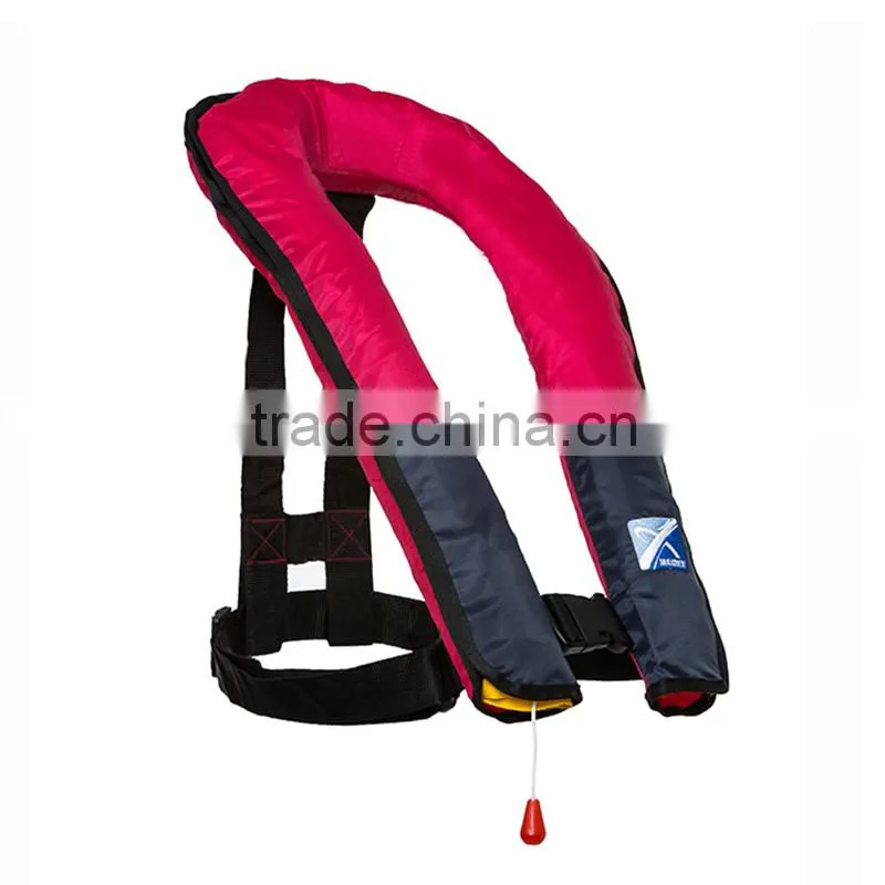 CE approved manual neck inflatable lifejacket swim vest 150N