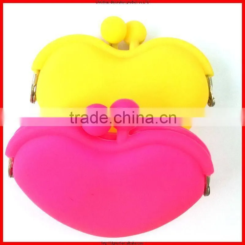 candy colors funny silicone wallet,silicone cosmetic bag, promotional gift small plastic coin bag