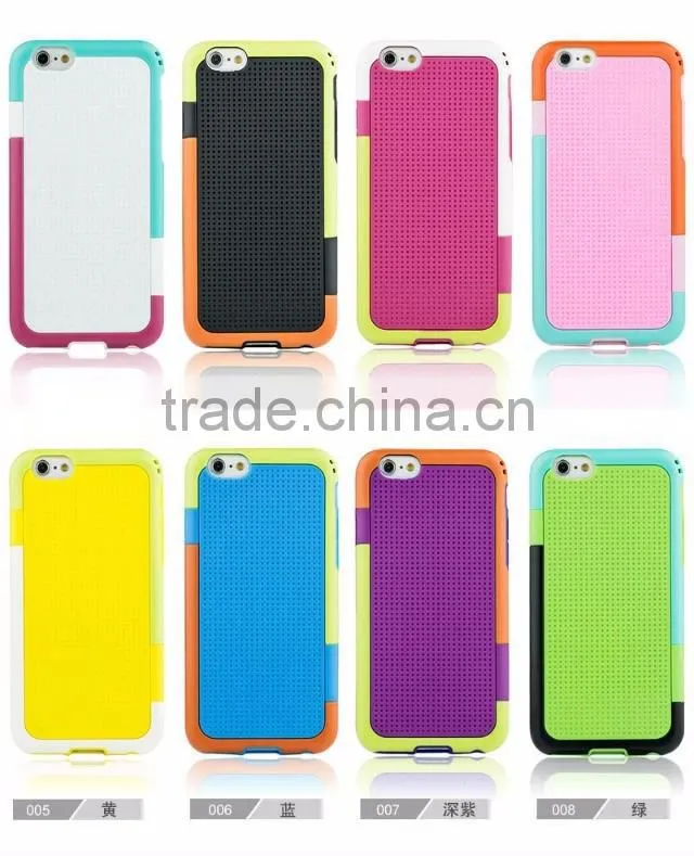 New Style Colorful Hybrid case for iphone6 6s Contrast Color PC + TPU back cover case For iphone 6 6S